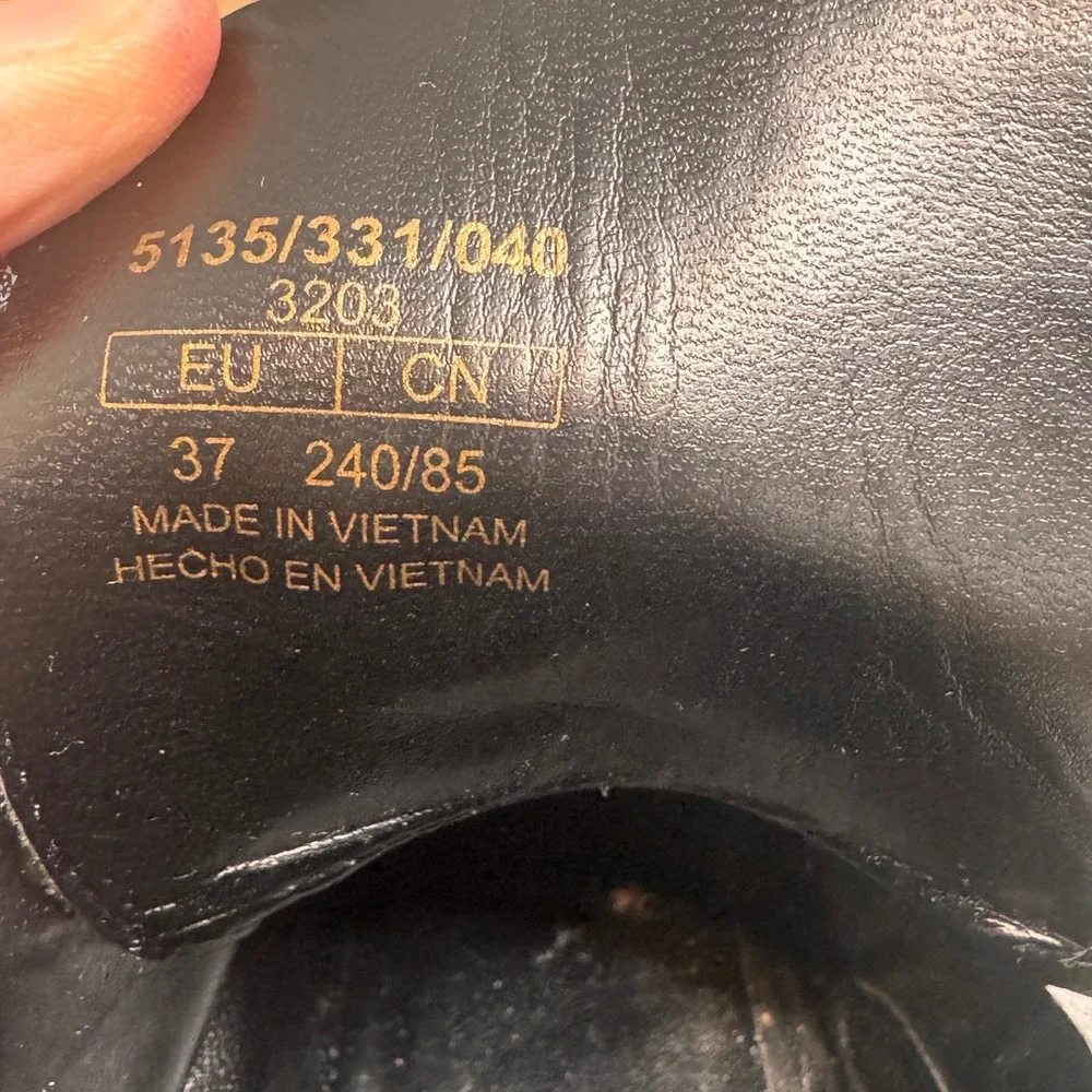 Bershka Combat‎ Boots Patent Leather Grungecore Platform Goth Chunky Heel 6.5 US